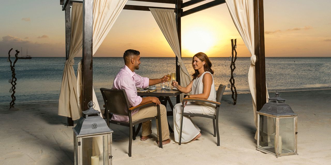 Dining by the sea in Aruba